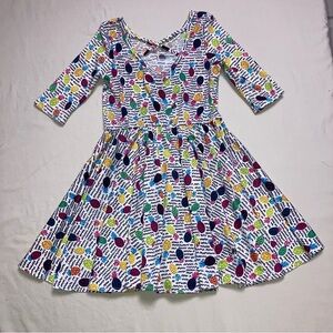 Pineapple Dress Girl’s 5-6 Fit & Flare Colorful Summer Sun Soft Rainbow Adorable